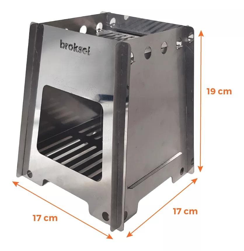 hornillo a leña biomasa camping